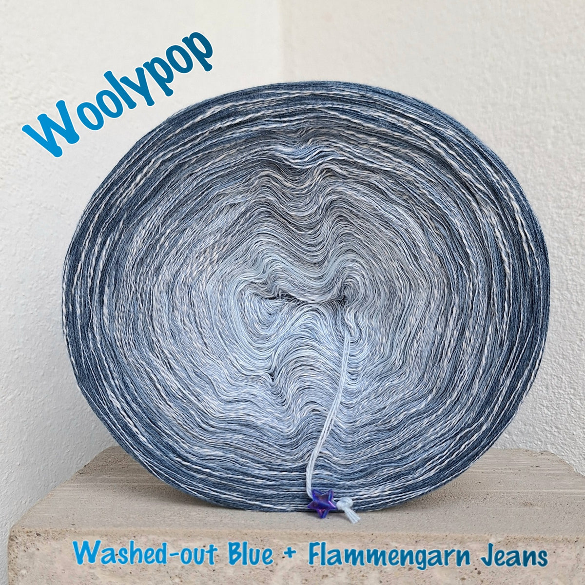 Washed-Out Blue + Flammengarn - Shopangebot